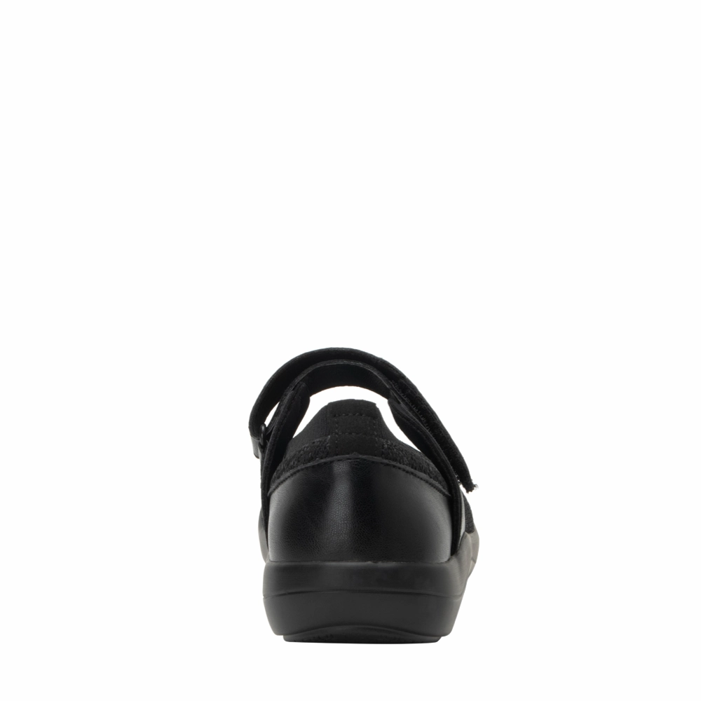 Heel Stabilizer soft inside Alegria Women's Dinamo Mary Jane in Black Multi