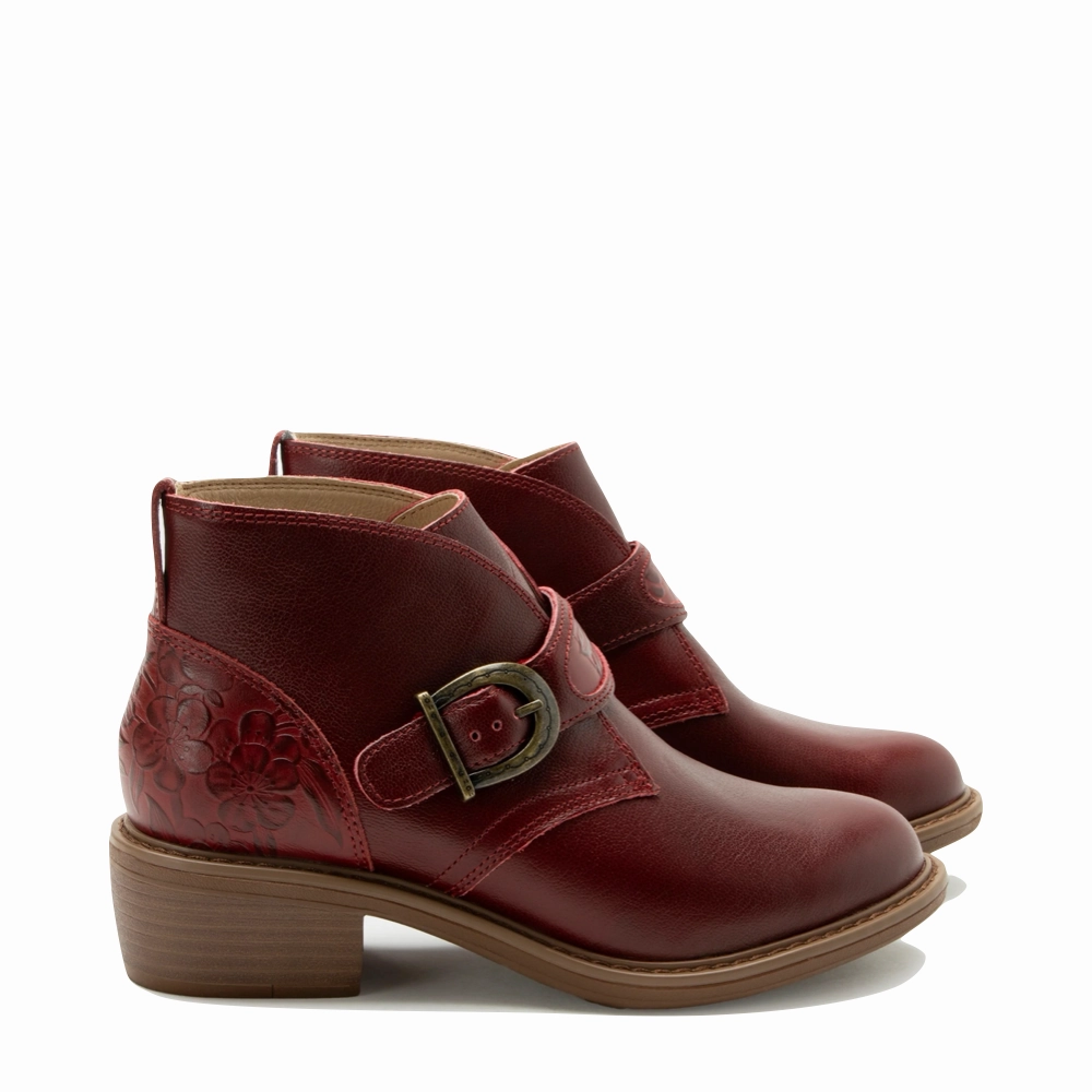 Stylish Design Parkour Step Alegria Women's Mikki Loretta Leather Heeled Boot in Red