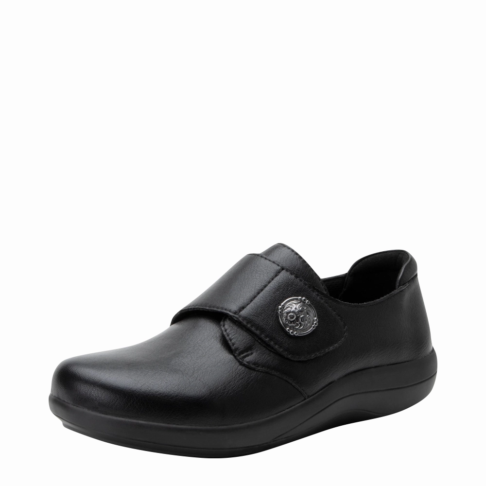 Alegria Women's Spright Strap in Black Leather Material Minimal Style