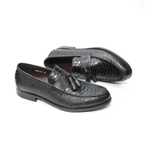 Alino - Alligator print tassel leather loafers for men Smooth Steps