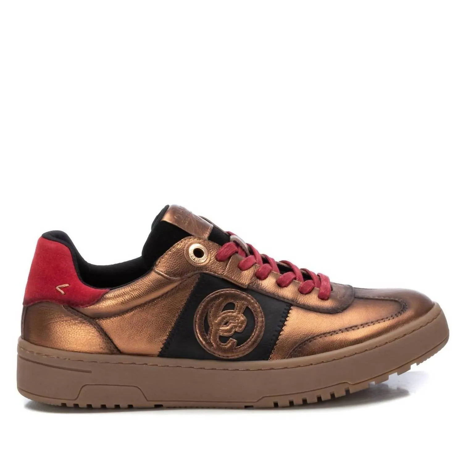 Support frame Women's Leather Trainer Sneakers In Bronze