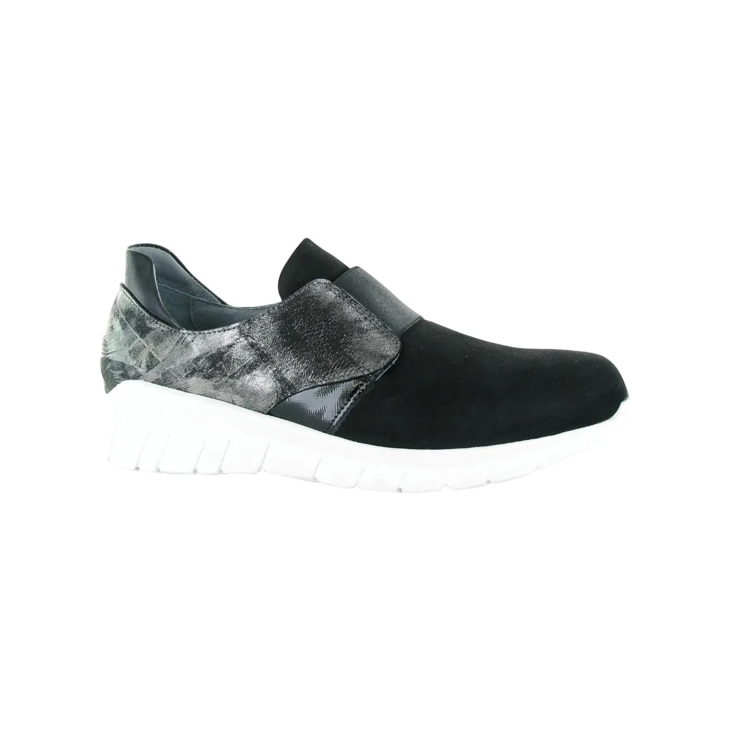 Sustainable Production Methods Home Style Women Intrepid Sneaker In Black Velvet/met Onyx