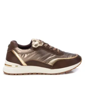 Sleek Option Glam traction Women's Casual Sneakers In Brown