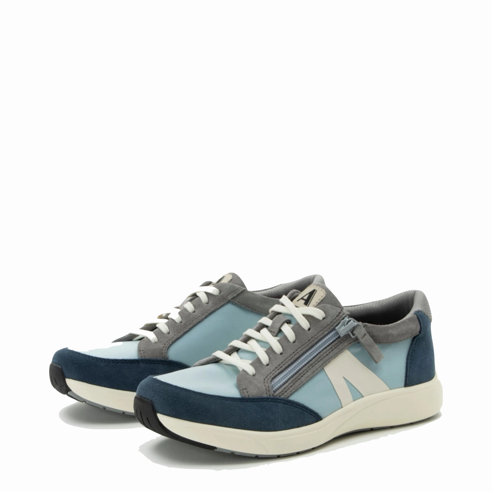 Smooth Texture Alegria Women's Eazeer Sneaker in Tempest Blue