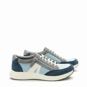 Breathable Material Alegria Women's Eazeer Sneaker in Tempest Blue