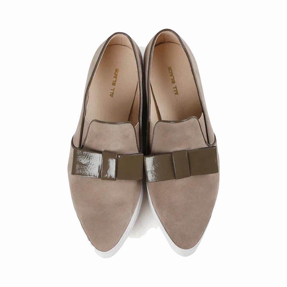 All Black Women's Tux Suede Slip On in Taupe Test Hike