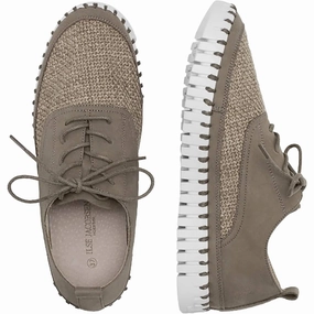 Padded collar design Impact Diffusion Technology Women Tulip4095 Tie Sneaker In Taupe