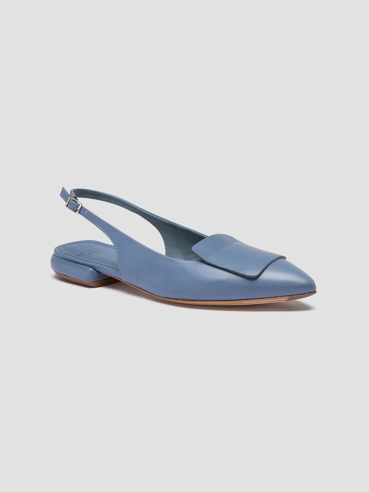 SUE 007 - Blue Leather Slingback Multi Strap