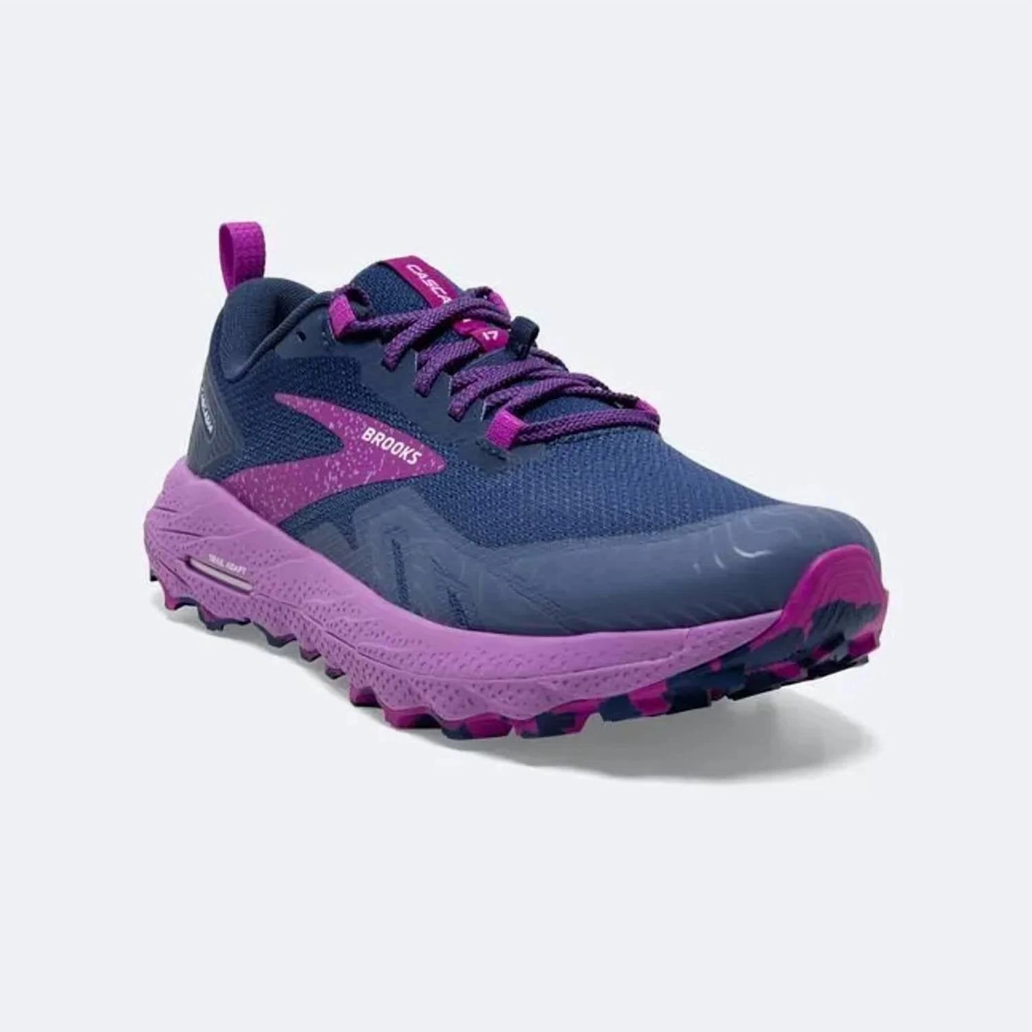 Women's Cascadia 17 Shoes In Navy/purple/violet Classic Vibe Torsion System