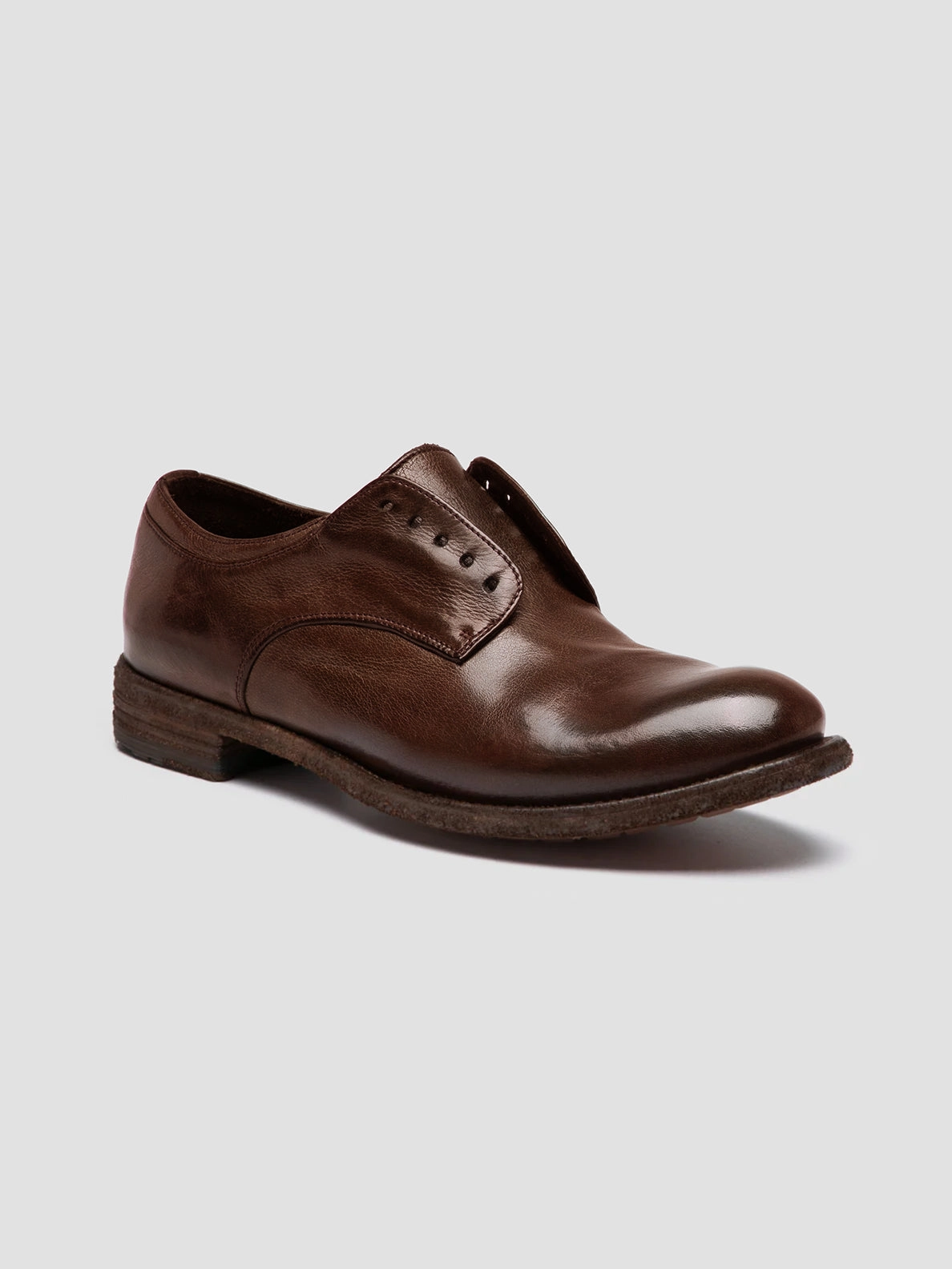 Easy Wash Perforated Details LEXIKON 012 - Brown Leather Derby Shoes
