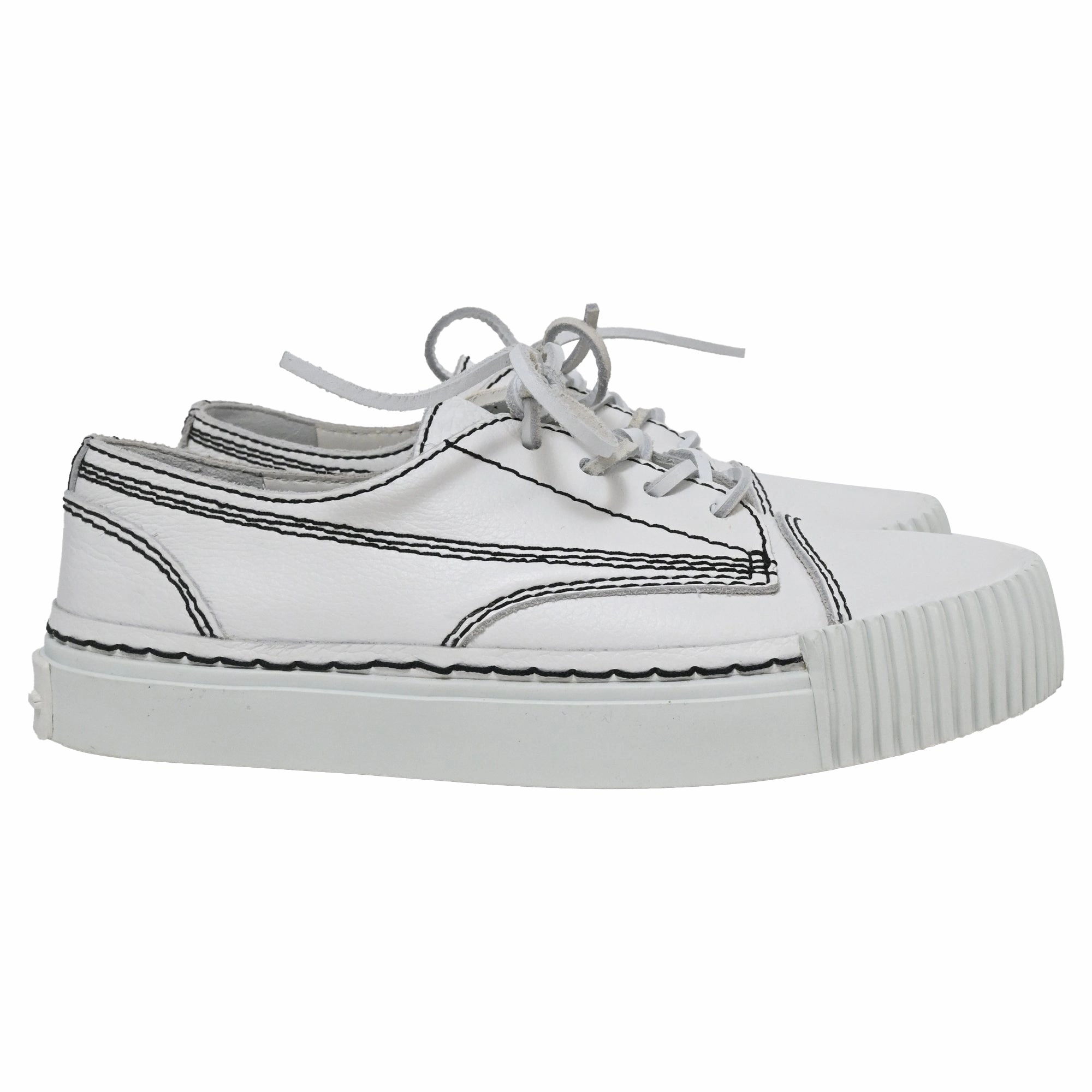 Soccer Field Alexander Wang Perry Low-top Trainers In White Leather