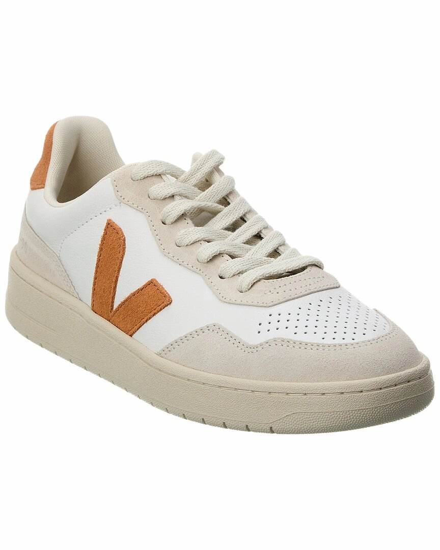 VEJA V-90 Leather Sneaker Asymmetric Lacing Energy Returning Technology