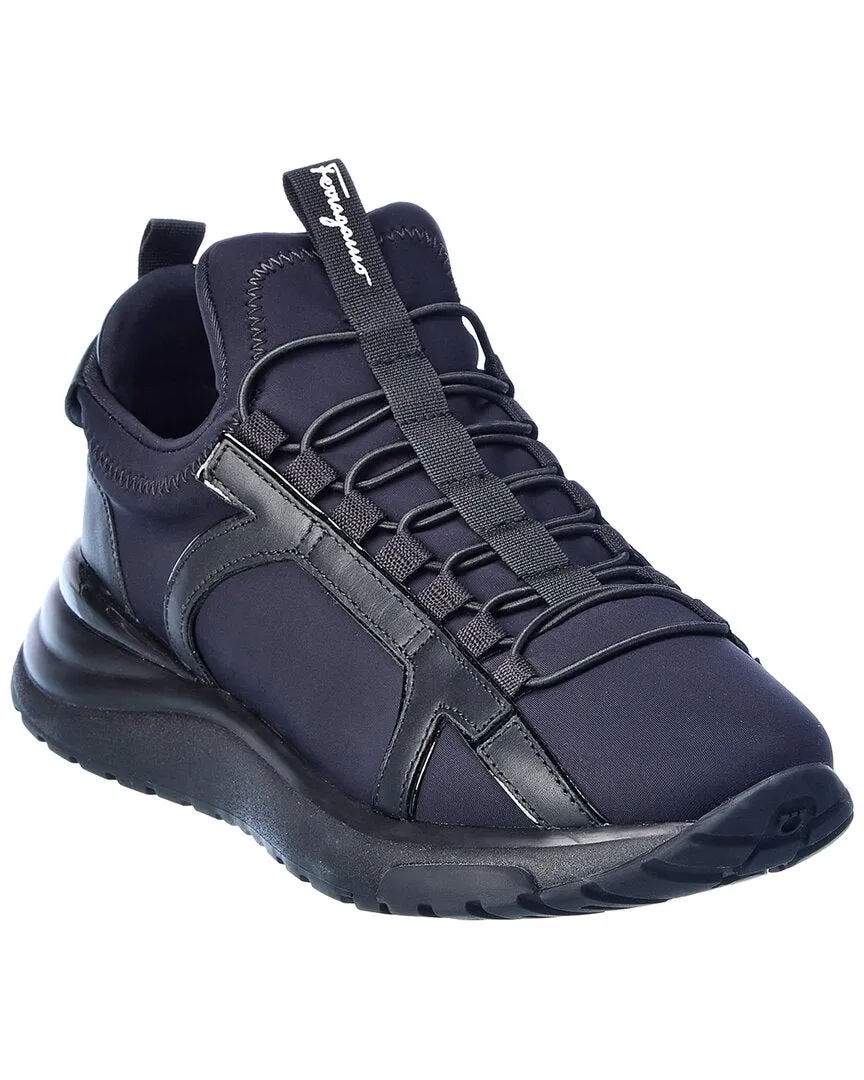 Ventilation Mesh Salvatore Ferragamo Shiro Neoprene & Leather Sneaker
