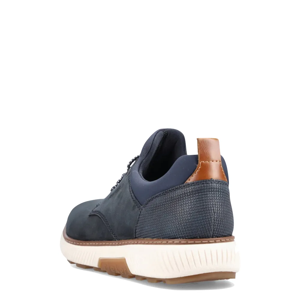 Daily Street Sustainable Rubber Compound Rieker Men's Stan 60 Bungee Slip On in Navy