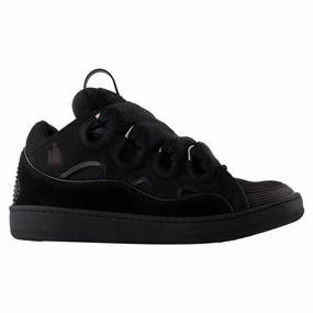 Dynamic Flex Zones Layered Midsole Construction Curb Sneakers - Lanvin - Synthetic - Black