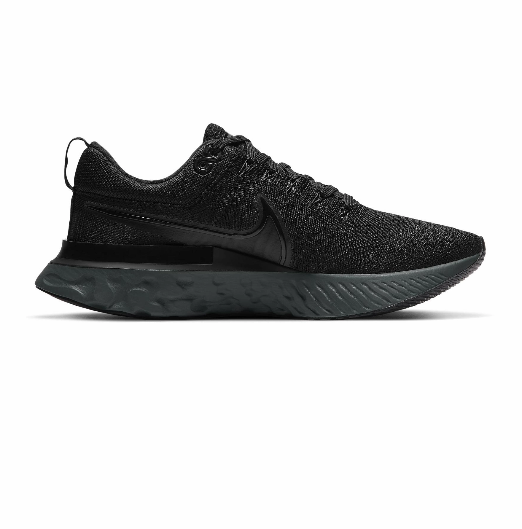 Nike Men's React Infinity Run Flyknit 2 Shoes - Black / Iron Grey Techy Design