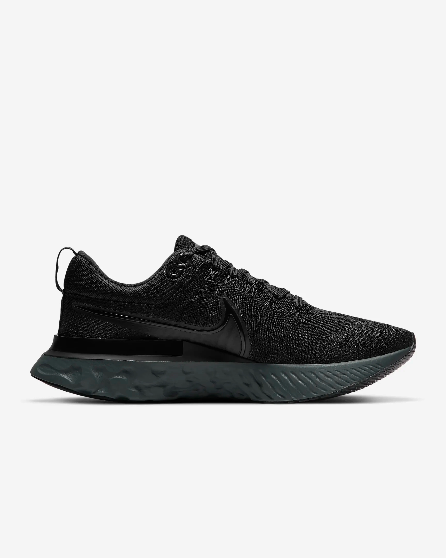 Nike Men's React Infinity Run Flyknit 2 Shoes - Black / Iron Grey Thermo Regulating Liner