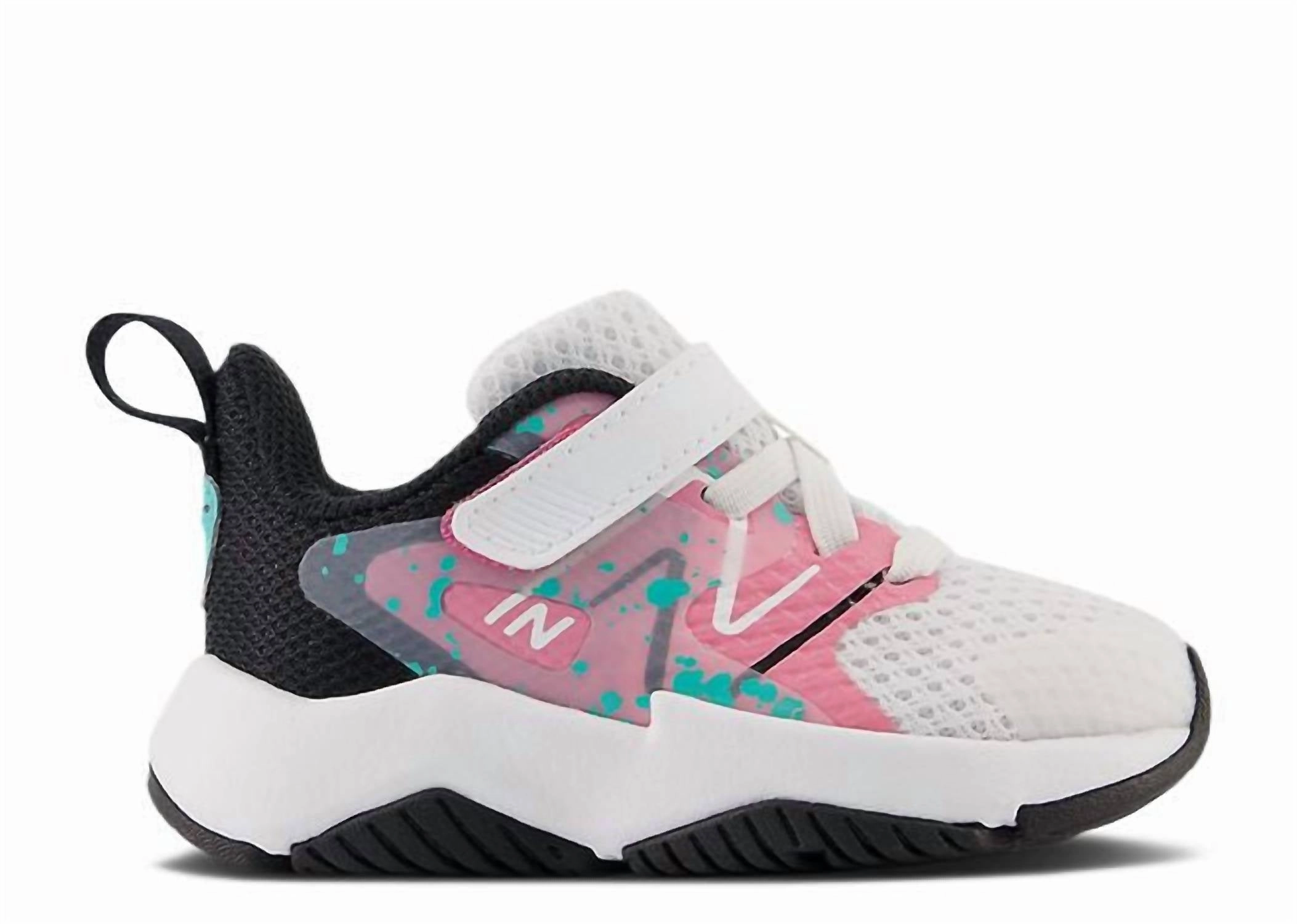 Cycling Effortless Fit Kids Toddler Rave Run V2 Bungee Lace Sneakers In White And Pink