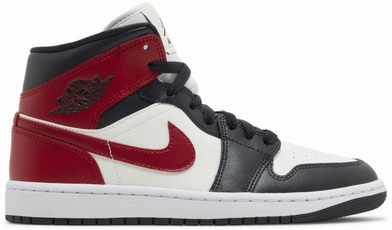 Jordan 1 Mid Gym Red Off Noir (Women's) Jump High