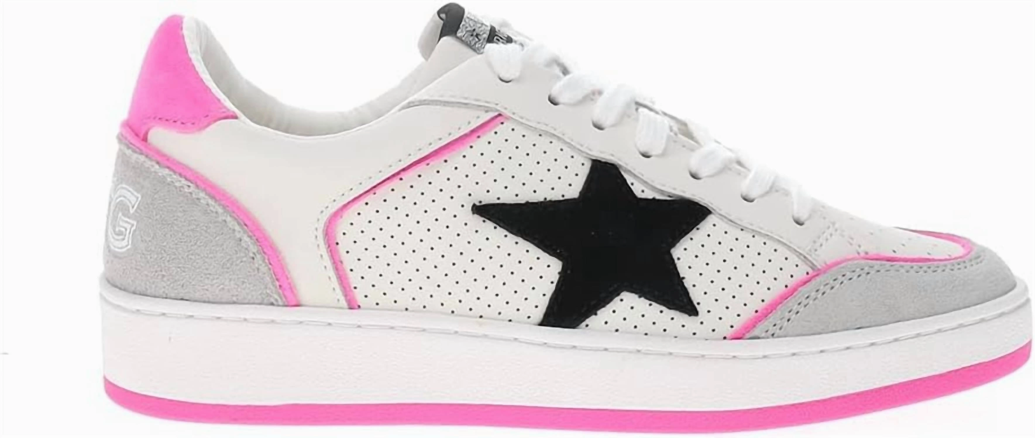 Women's Delma 2 Vibrant Sneaker In White/fuchsia Multi Simple Outline Active Athlete