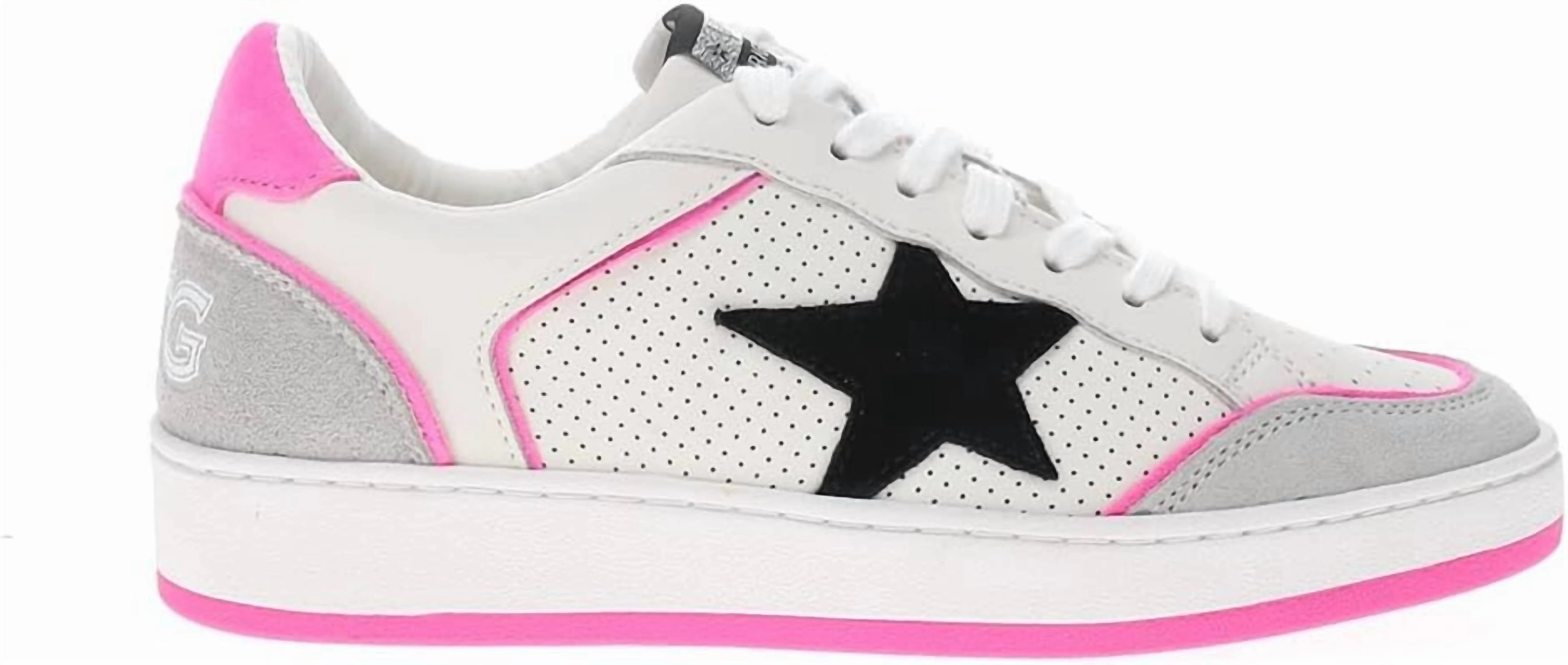 Women's Delma 2 Vibrant Sneaker In White/fuchsia Multi Rockered Sole Temperature control