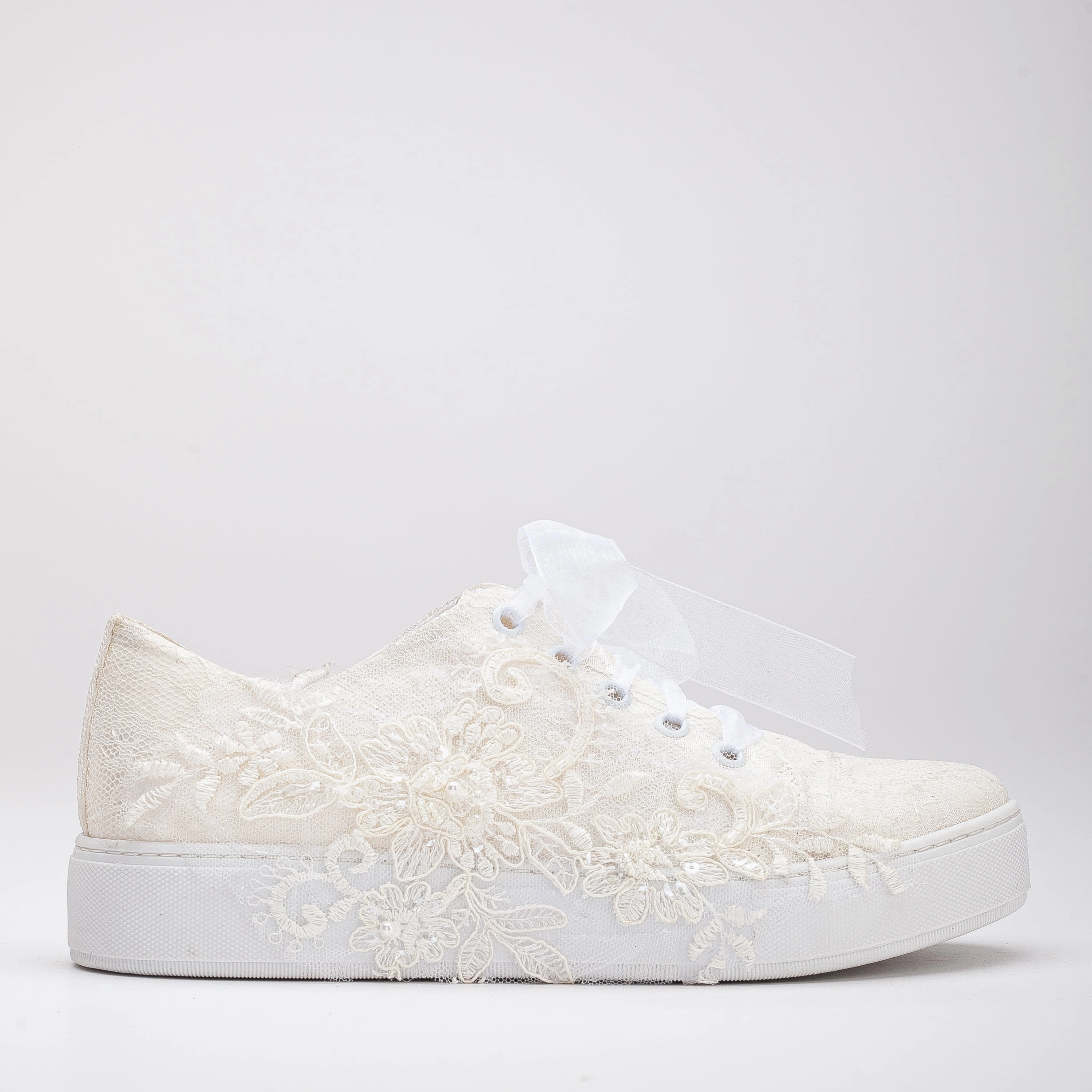 Effortless Walk Elise Lace Bridal Sneakers