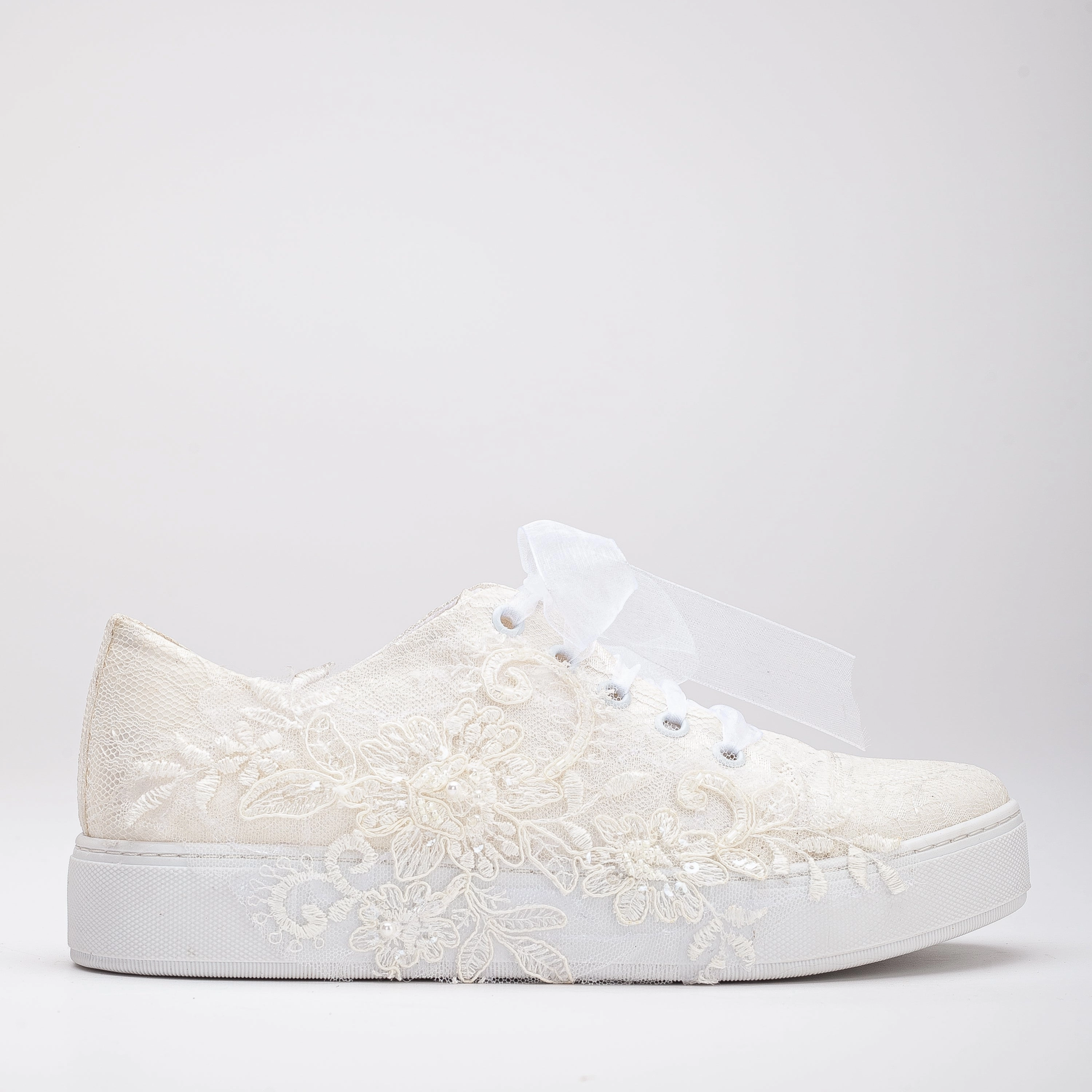 Elise Lace Bridal Sneakers Luxurious design Playground Ready