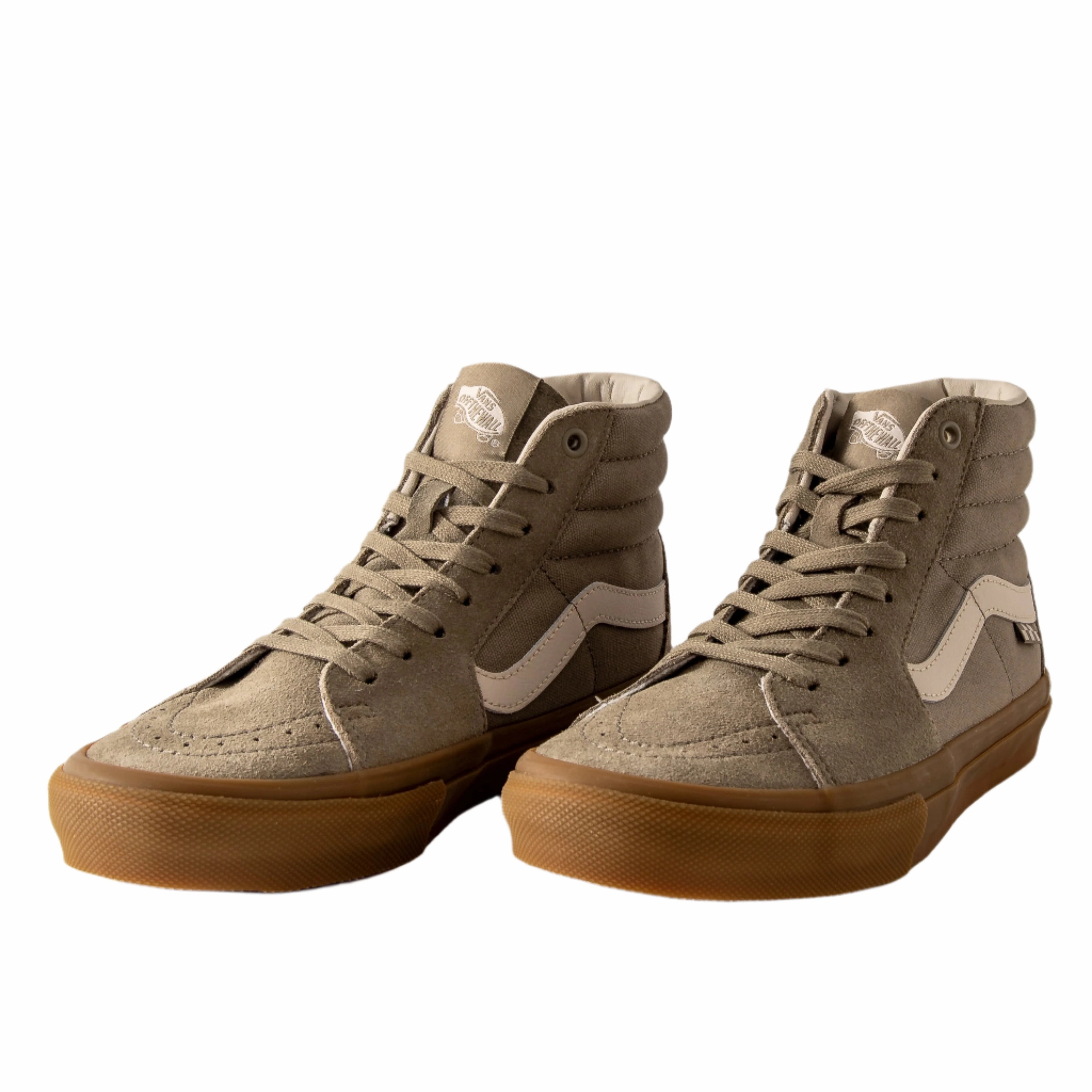 rubber - outsole - traction - grip shoes Vans - Skate Sk8-Hi (Khaki/Gum) *SALE