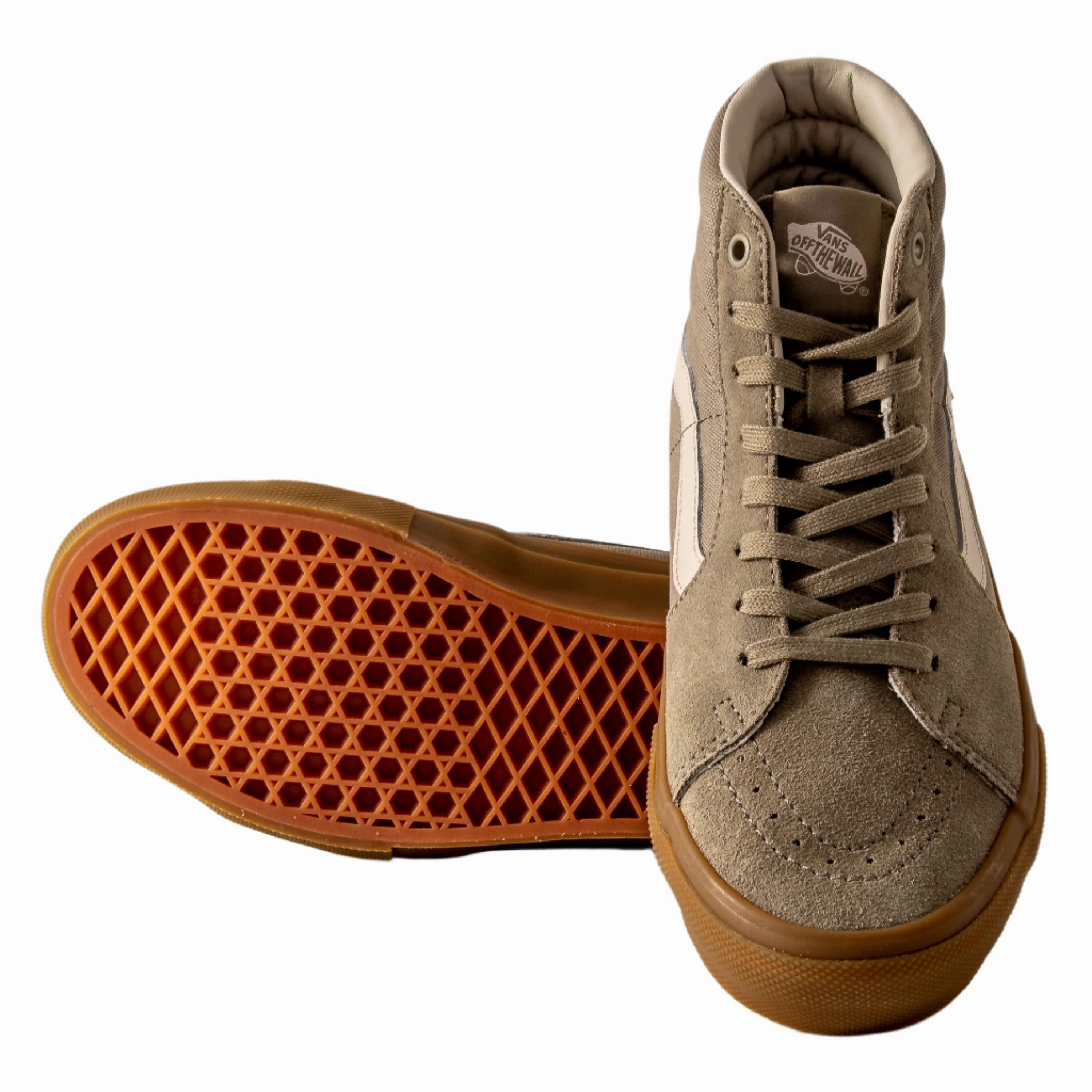 carbon - fiber - feature shoes EvaMidsole Vans - Skate Sk8-Hi (Khaki/Gum) *SALE