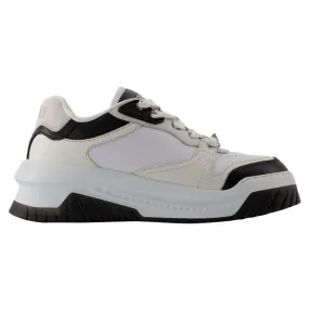 Sneakers - Versace - Leather - Black/White Lockdown Lacing System