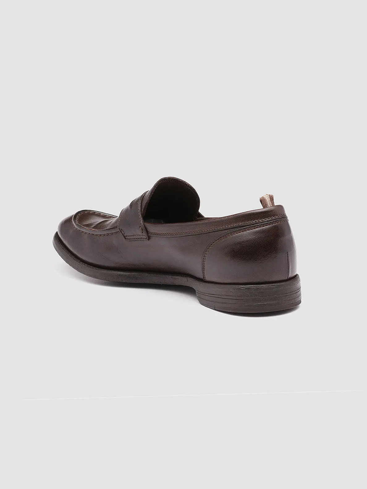 ARC 509 - Brown Leather Penny Loafers Open Street Steady Wear