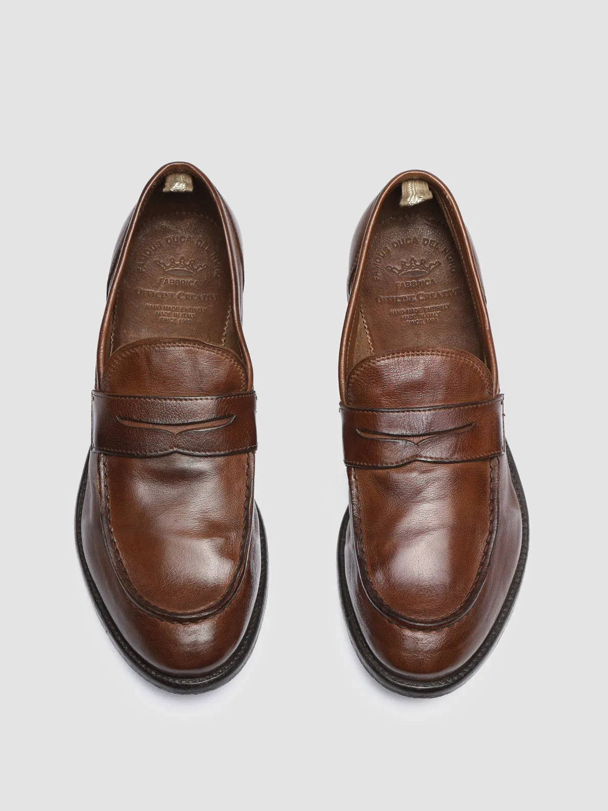 Style Option Classic Everyday Wear ARC 509 - Brown Leather Penny Loafers