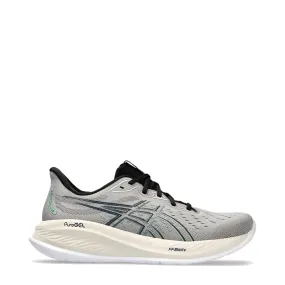 Asics Men's Gel-Cumulus 26 Sneaker in Moonrock/Dark Mint Elastic Cuff