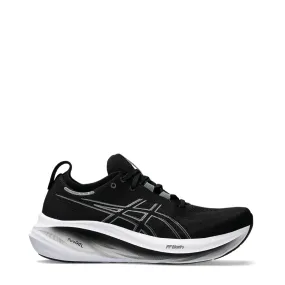 Asics Men's GEL-NIMBUS 26 Sneaker in Black/Graphite Grey Zip Closure Quick lace