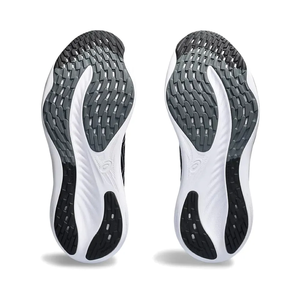 Asics Men's GEL-NIMBUS 26 Sneaker in Black/Graphite Grey Air Circulation Channels Stable Feel