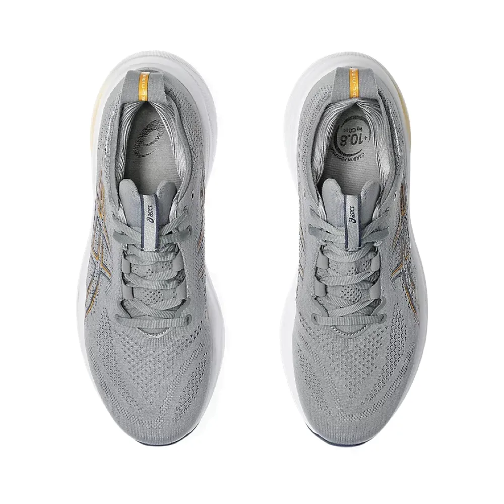 Plain Tone Glide Hike Asics Men's GEL-NIMBUS 26 Sneaker in Sheet Rock/Thunder Blue