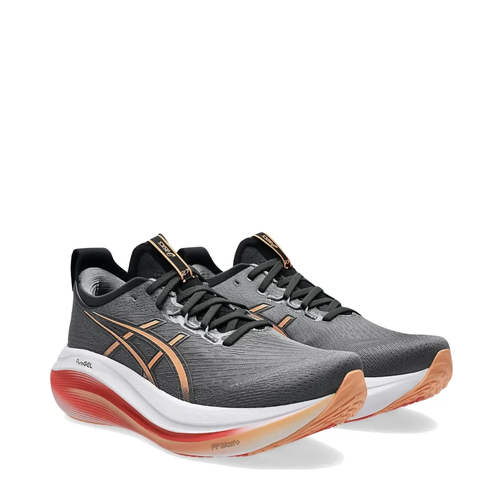 Asics Men's Gel-Nimbus 27 Sneaker in Carbon/Mojave Chic Design