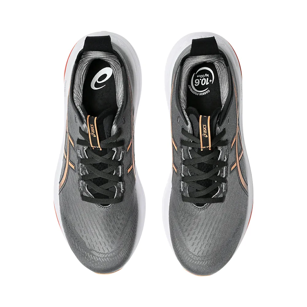 Asics Men's Gel-Nimbus 27 Sneaker in Carbon/Mojave Fresh Touch Clean Movement