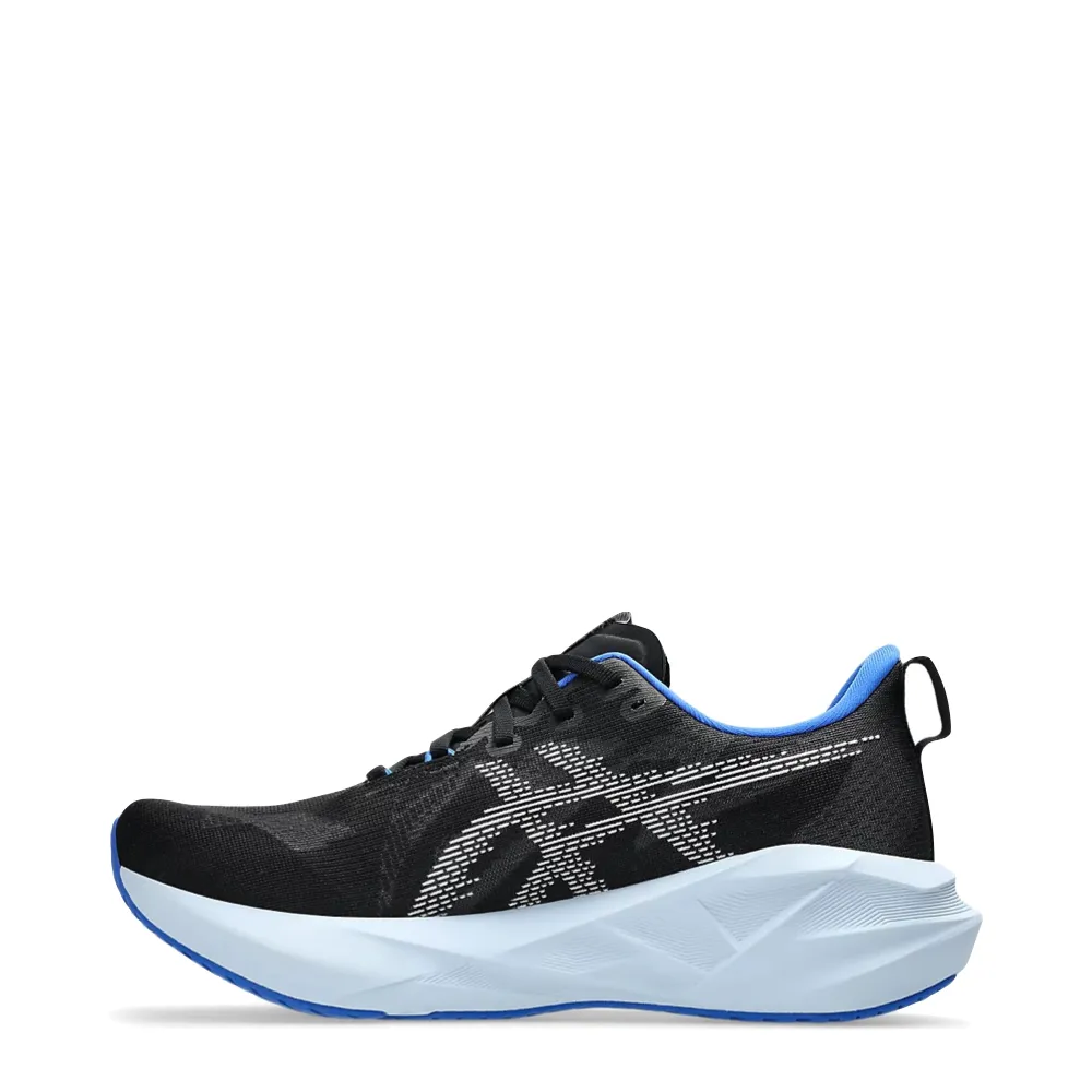 Asics Men's Novablast 5 Sneaker in Black/White City Utility