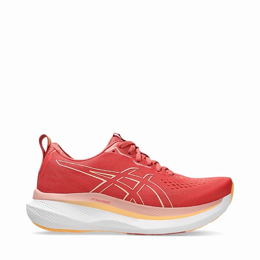 Asics Women's GLIDERIDE MAX Sneaker in Dark Pink Clay/Orange Glow Hike Club