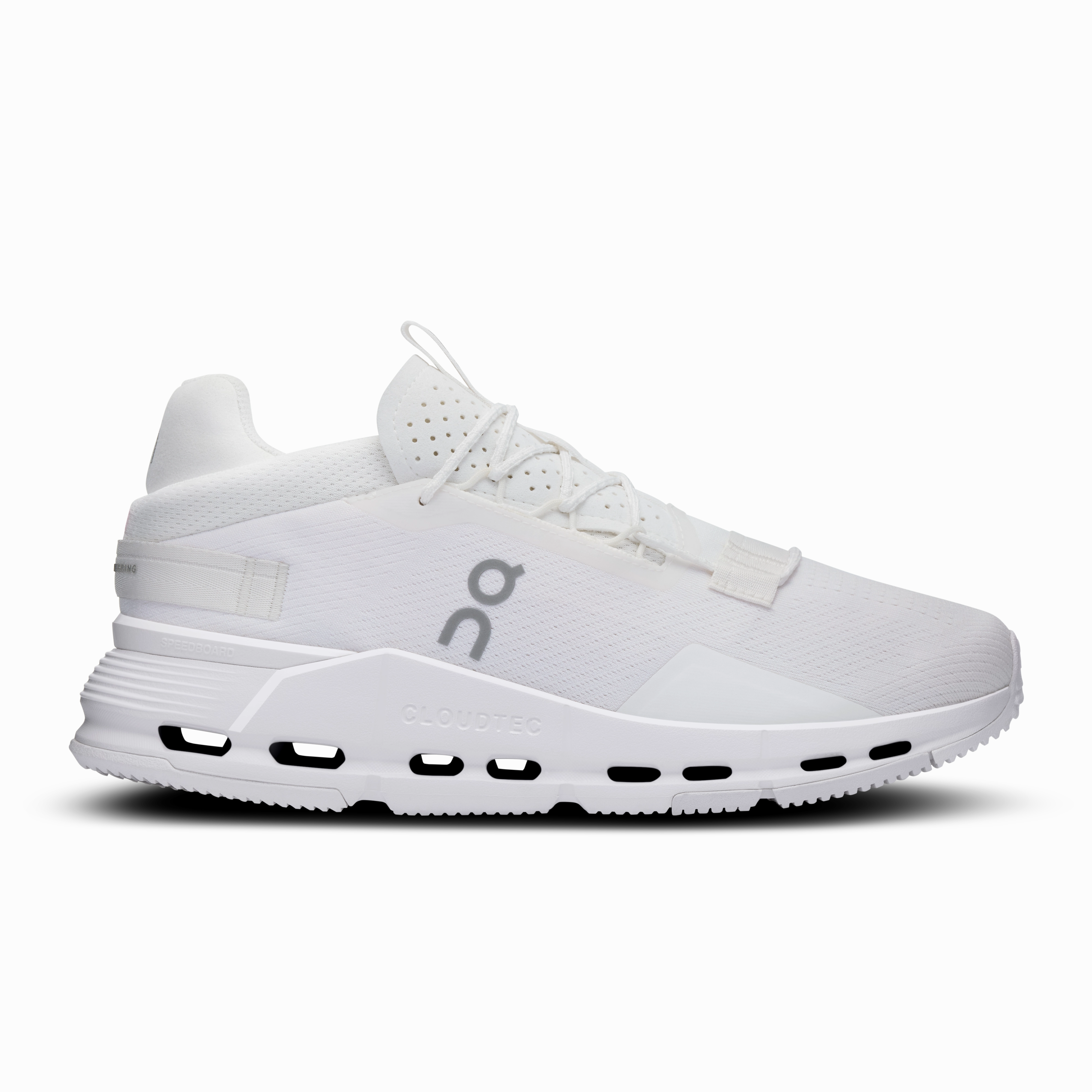 On Running Men's Cloudnova 2 Shoes - All White durable fabric shoes stability - optimized shoes