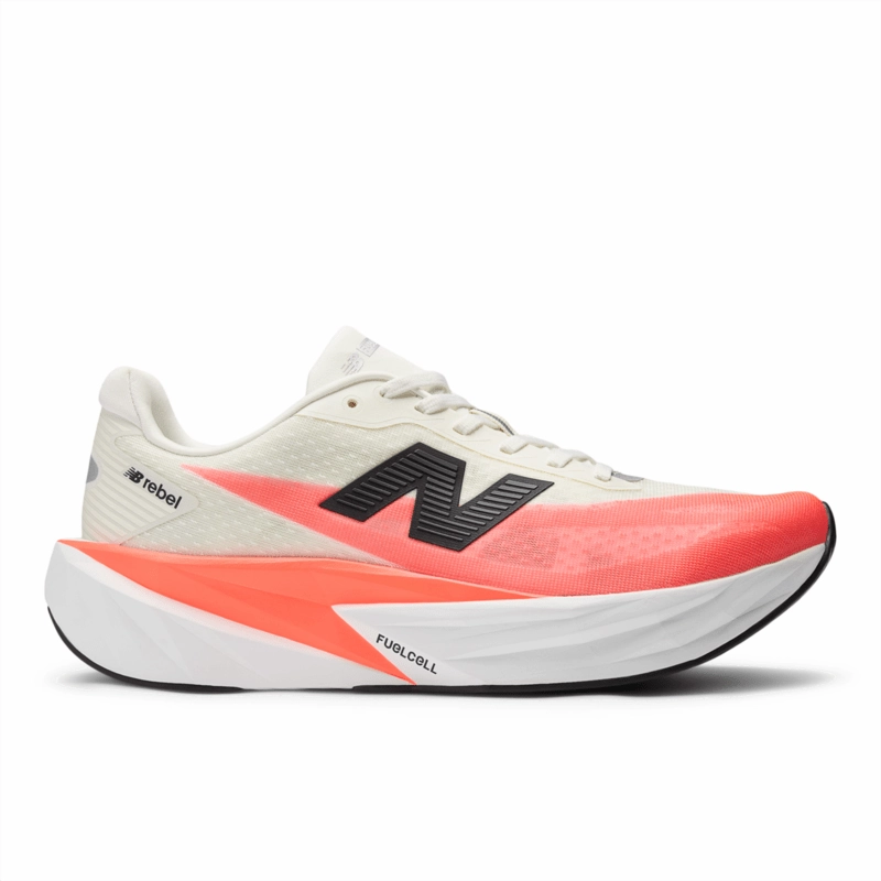 New Balance Men's FuelCell Rebel v5 Running Shoe - MFCXLV5 injury - prevention Asymmetrical Lacing Design