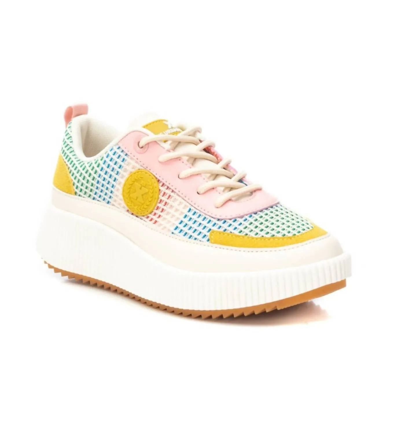 Women's Platform Sneakers In Orange Plant Based Materials