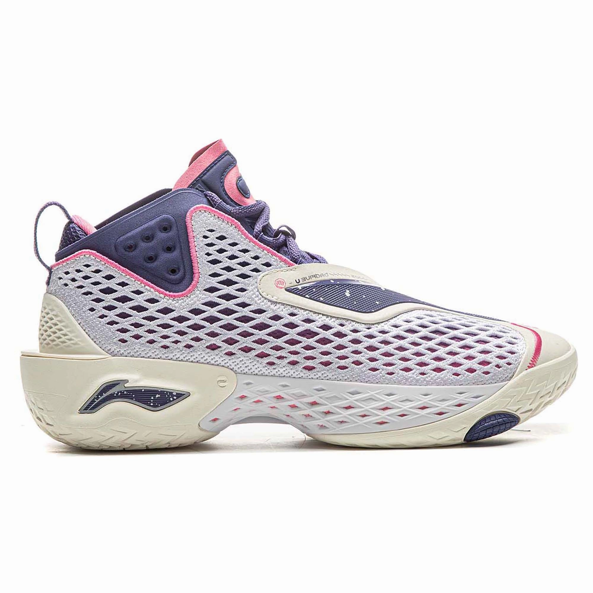 Asymmetrical Collar Padding Badfive V Purple Men's Basketball Shoes