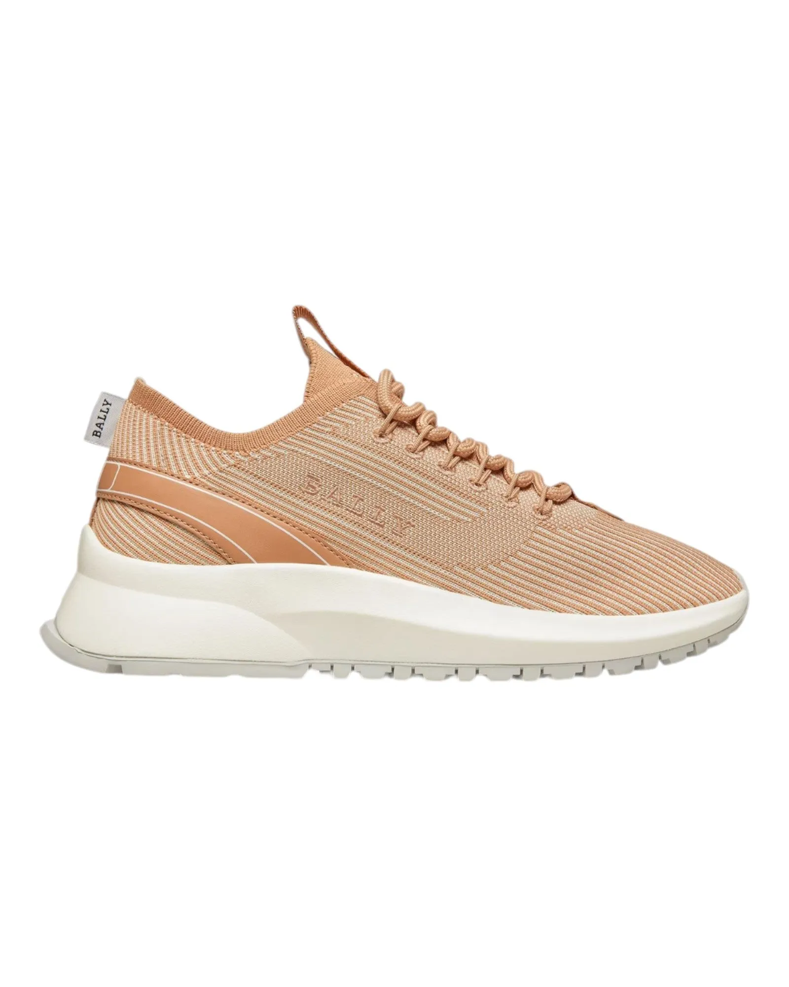 All Day Bally Dean 6303443 Women's White/Peachy Fabric & Leather Sneaker