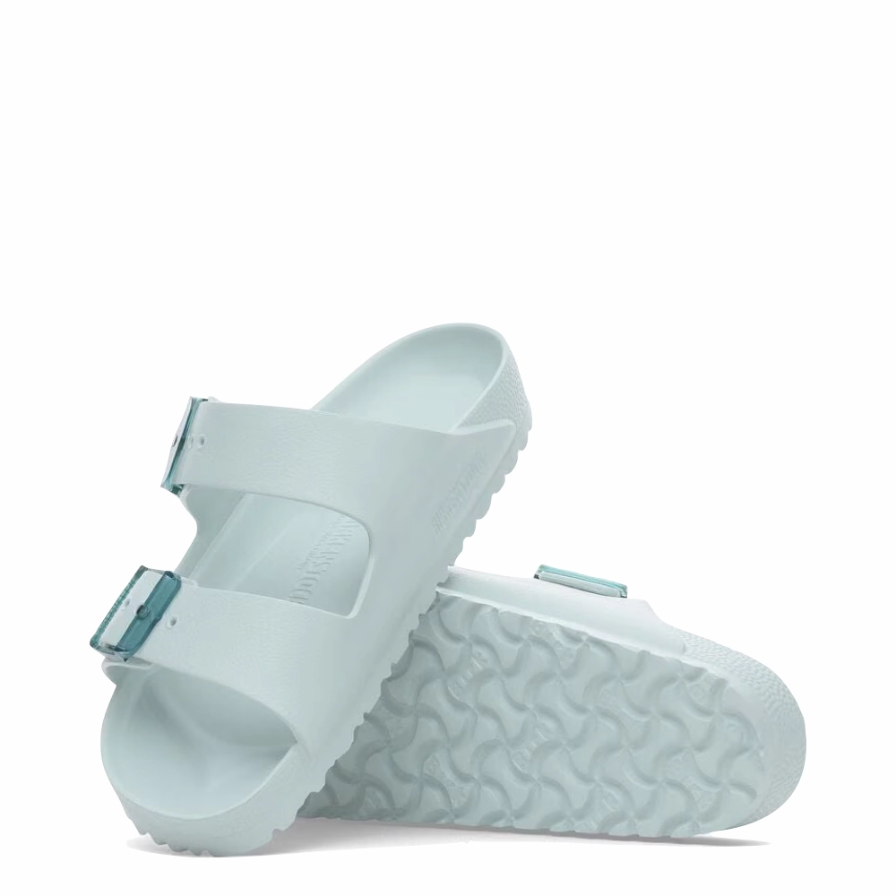 Birkenstock Women's Arizona EVA Stealth Buckle Sandal in Surf Green Core Fit
