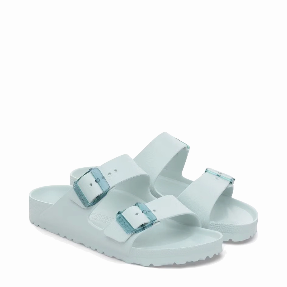Comfort Inserts Birkenstock Women's Arizona EVA Stealth Buckle Sandal in Surf Green
