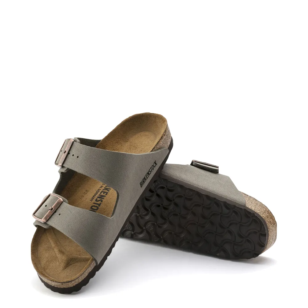 Birkenstock Arizona Birkibuc Sandal in Stone Grey Activity Fit Stylish Appeal