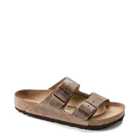 Birkenstock Arizona Oiled Leather Soft Footbed Sandal in Tobacco Brown Warm Interior