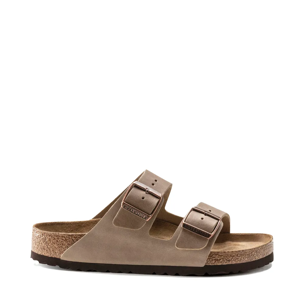 Birkenstock Arizona Oiled Leather Soft Footbed Sandal in Tobacco Brown Comfort Walk
